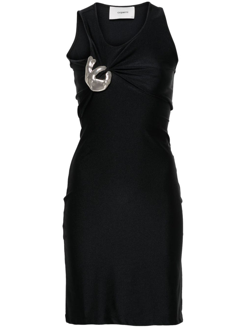 Single short emoji dress Coperni Nero
