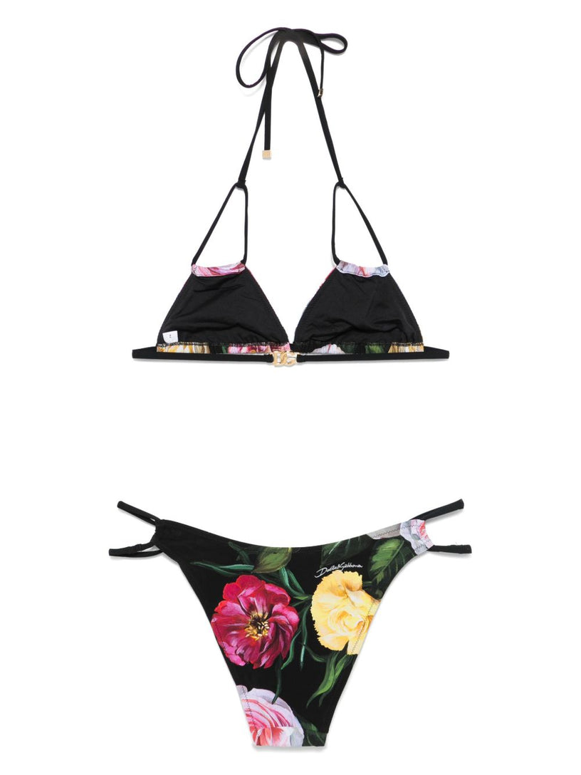 Bikini with rose and peony print