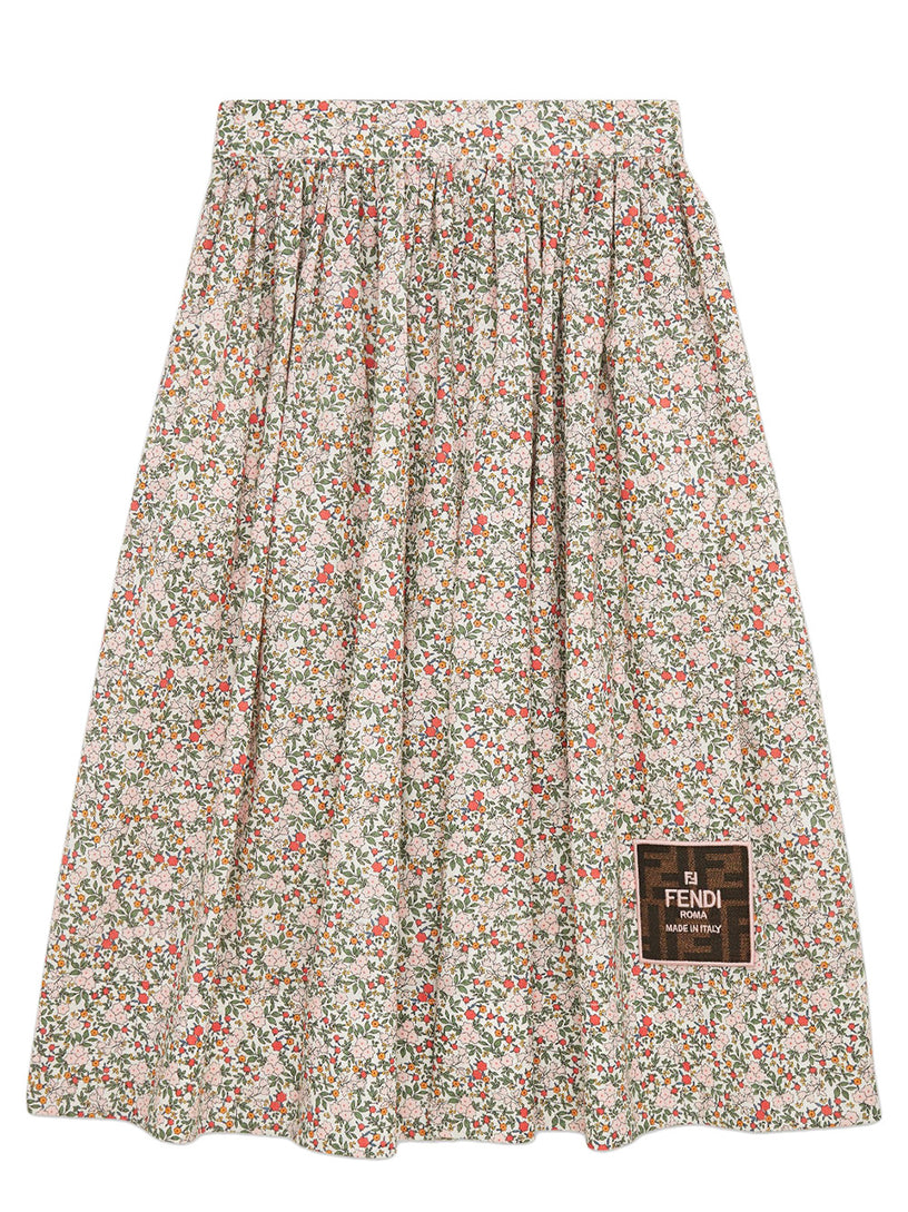 Flower print skirt