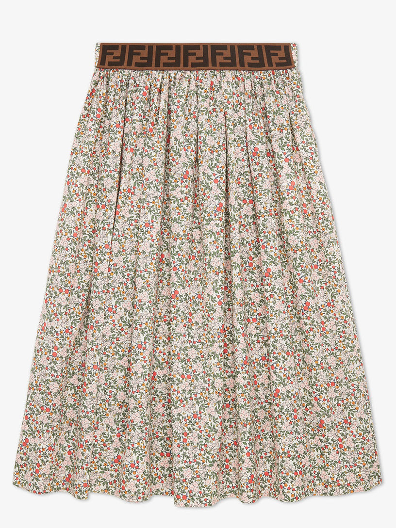 Flower print skirt