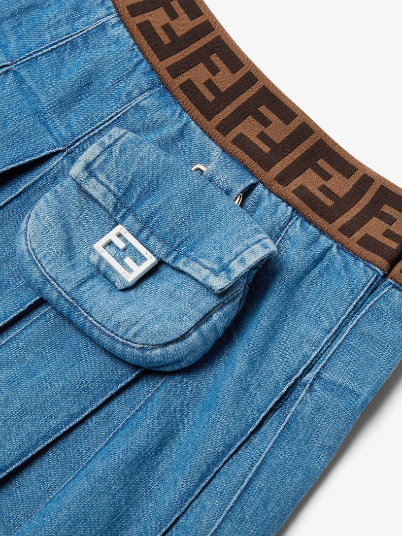 Denim junior mini skirt