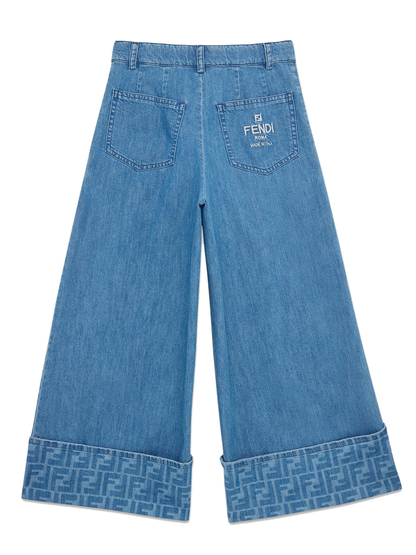 Junior trousers in light denim