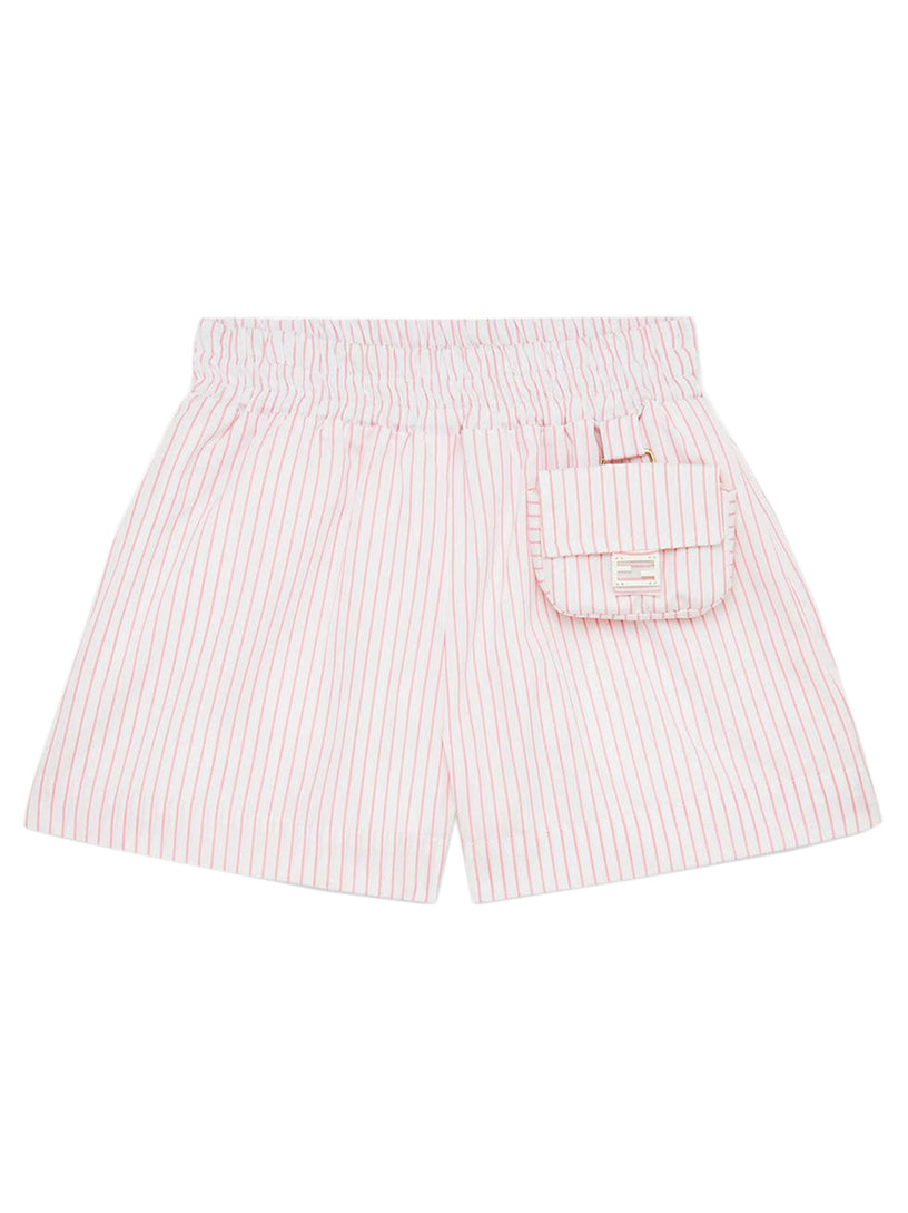 Striped cotton shorts