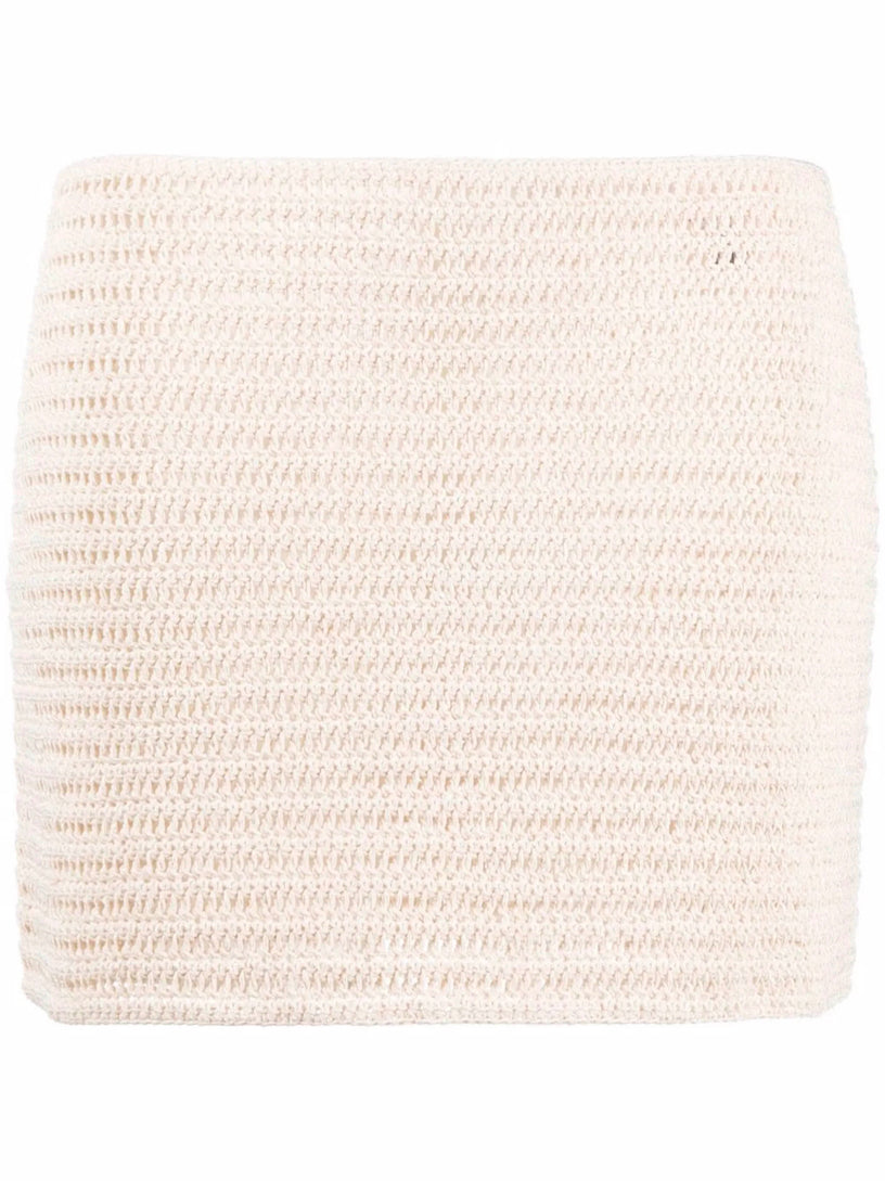 Crocheted mini skirt
