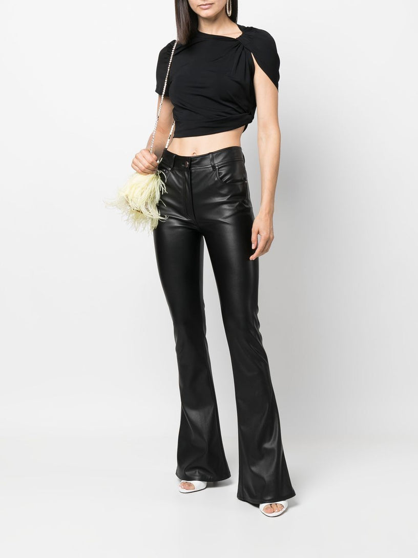 Draped one-shoulder top