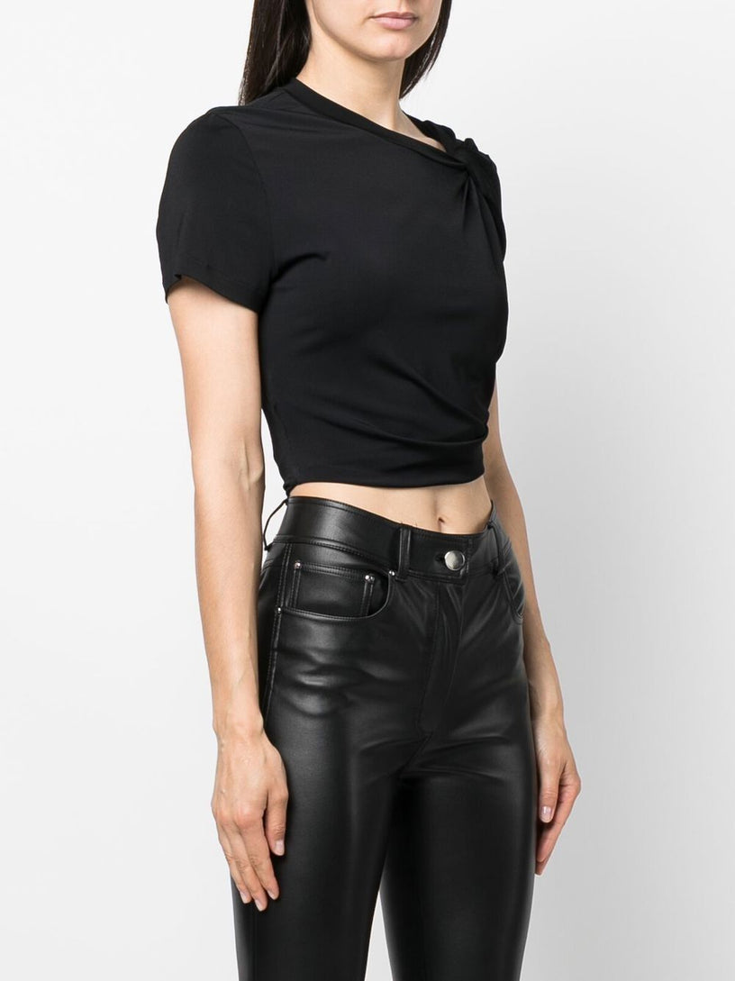 Draped one-shoulder top