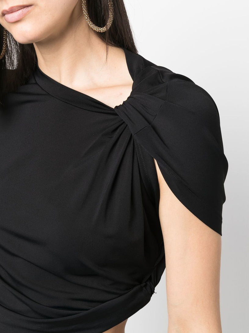 Draped one-shoulder top