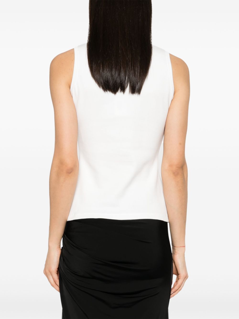 Floral-appliqué tank top