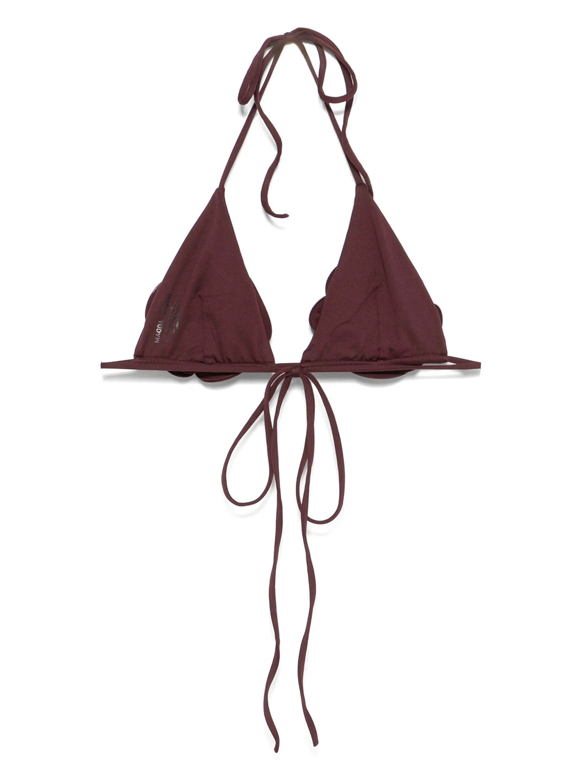 Rose triangle bikini top