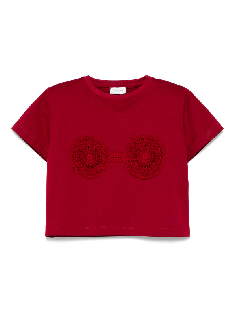 Crochet-bra T-shirt