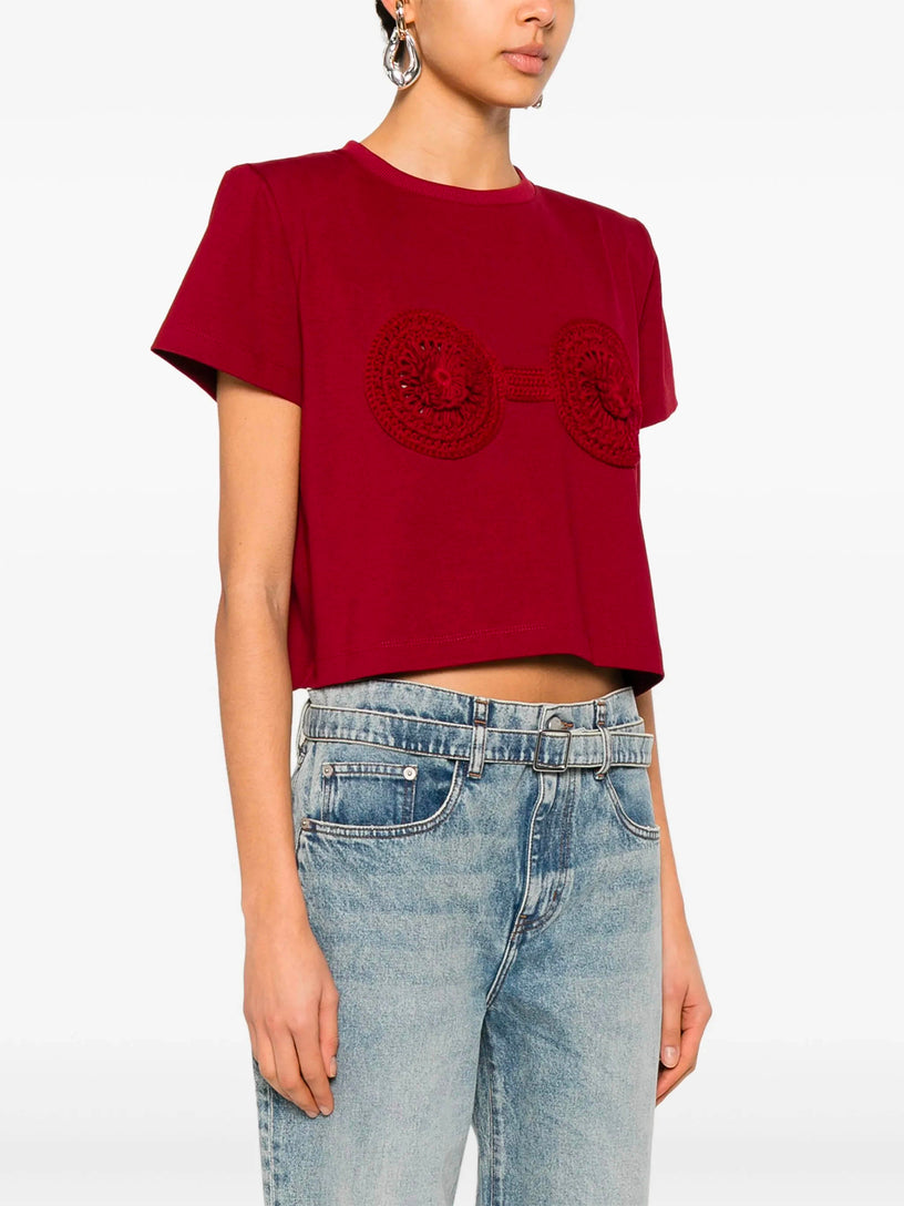 Crochet-bra T-shirt