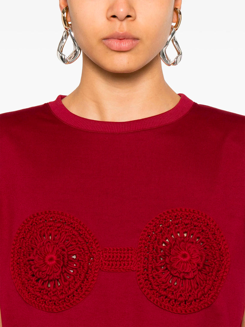 Crochet-bra T-shirt