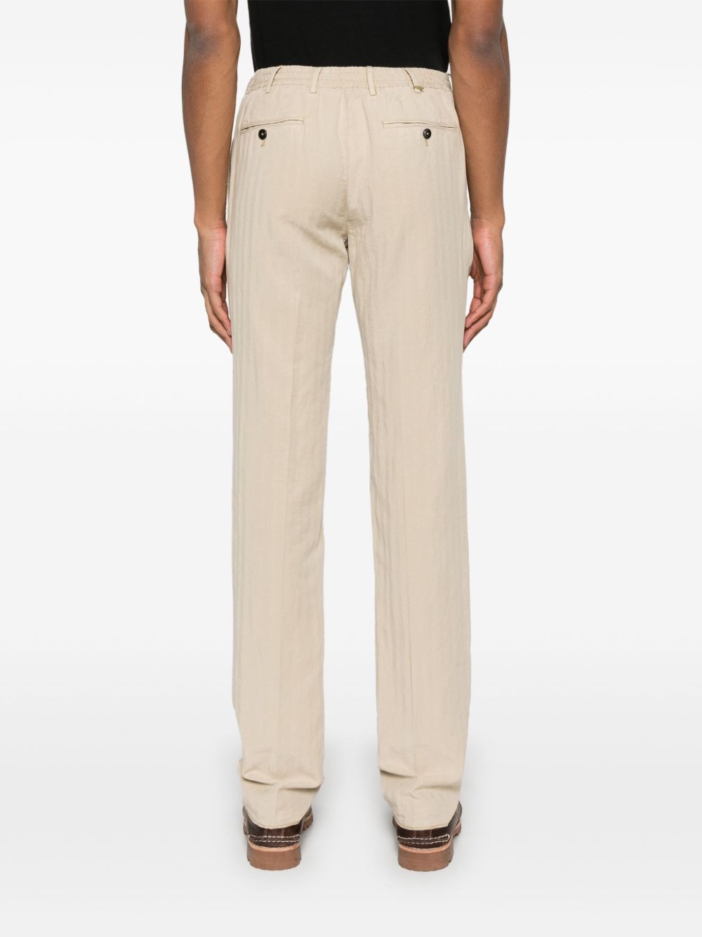 Cotton and linen trousers