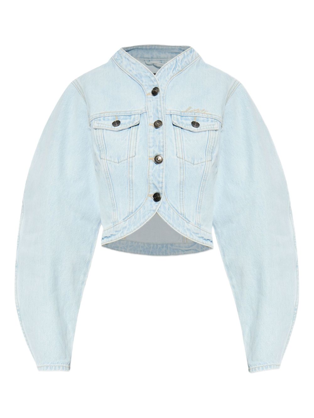 Round-sleeved denim jacket