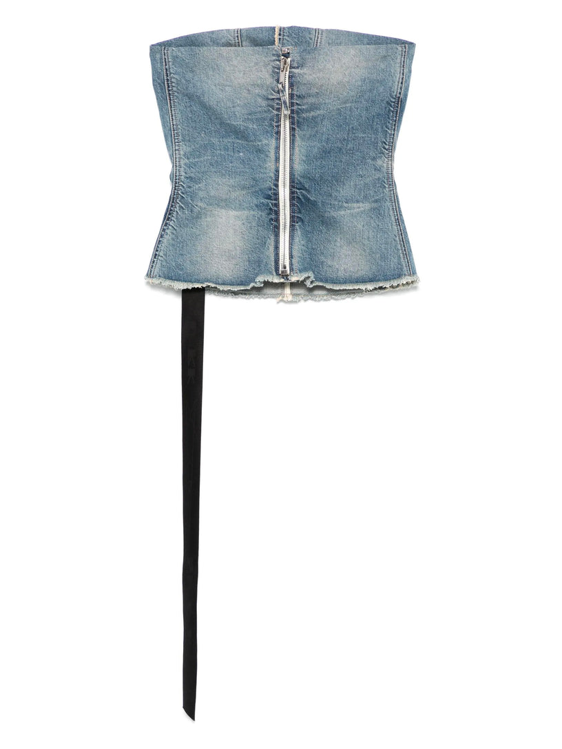 Denim bustier top