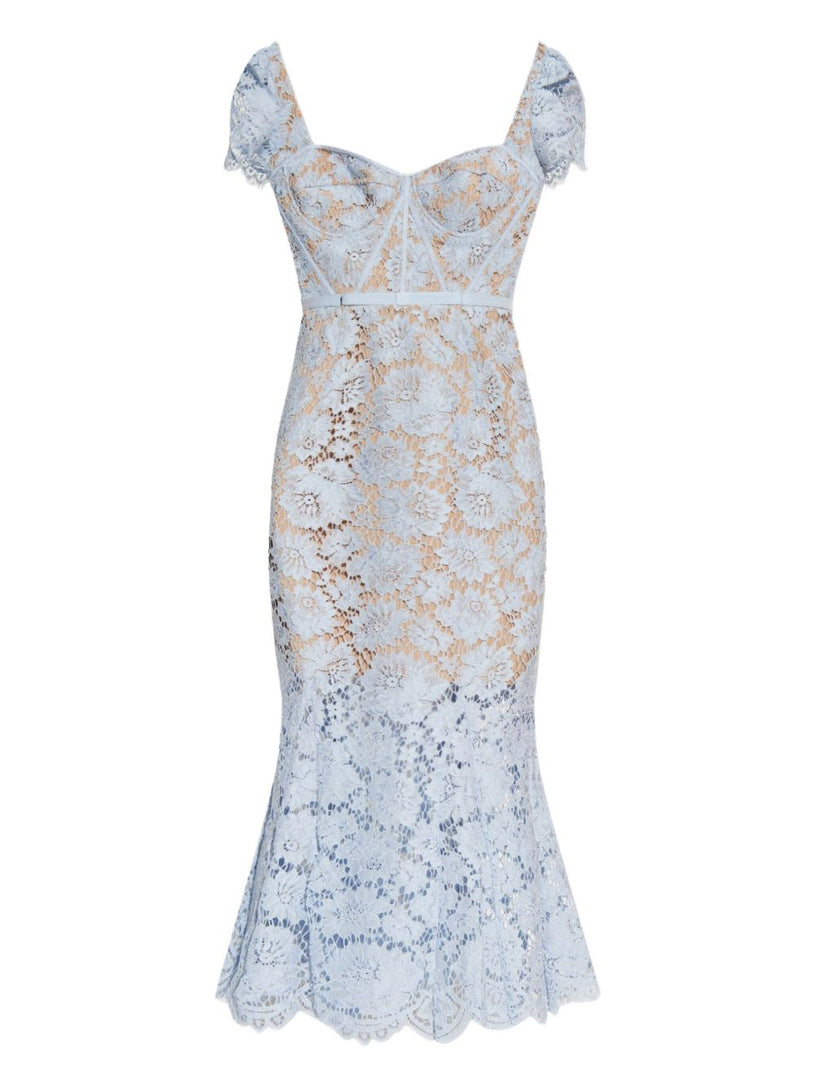 Lace midi dress SELF PORTRAIT Blu