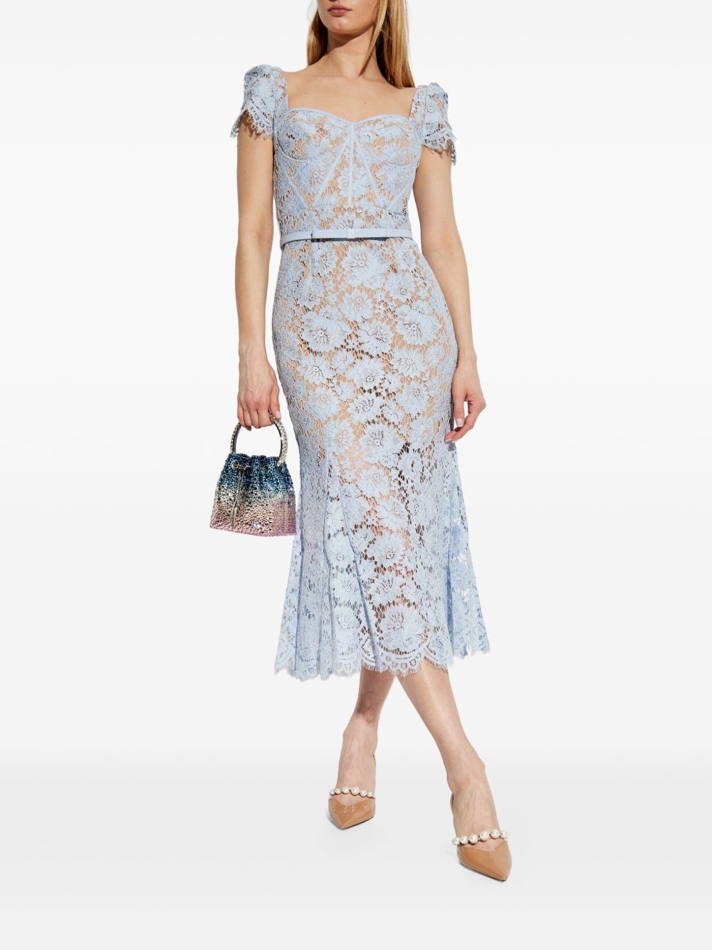 Lace midi dress