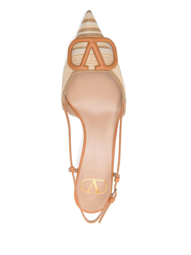 VLogo Signature slingback pumps