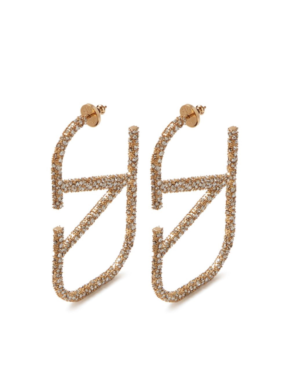 VLogo Signature earrings in metal and Swarovski® crystals
