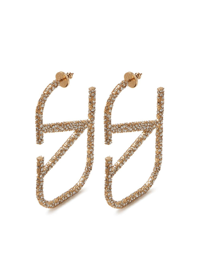 VLogo Signature earrings in metal and Swarovski® crystals