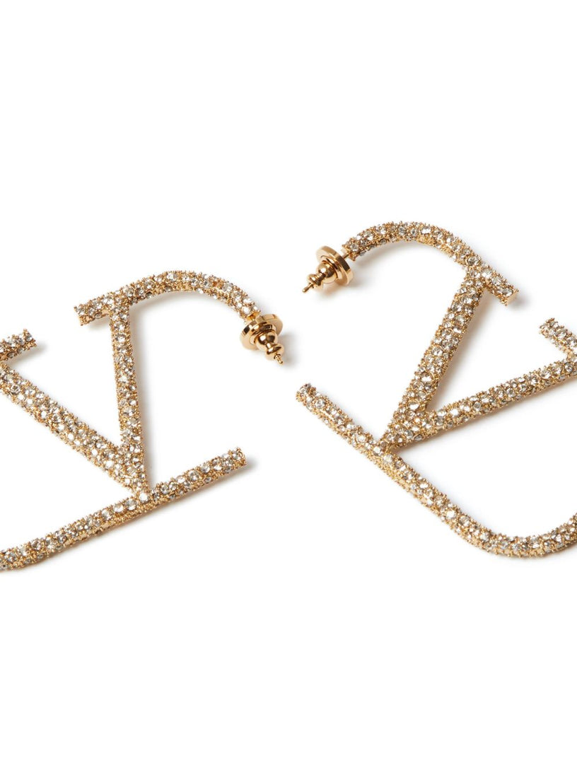 VLogo Signature earrings in metal and Swarovski® crystals