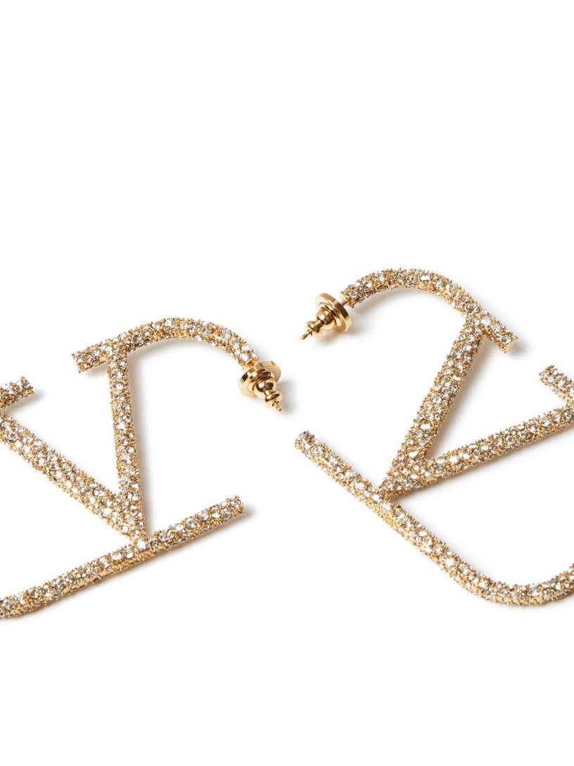 VLogo Signature earrings in metal and Swarovski® crystals