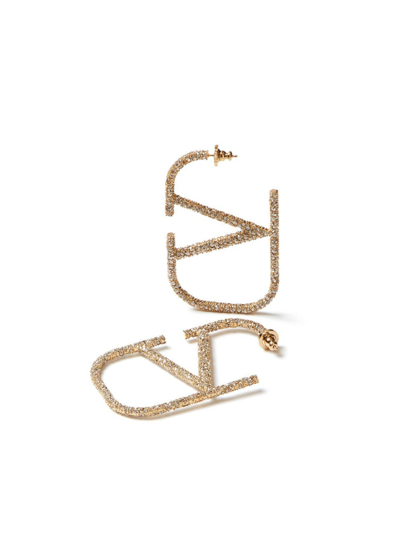 VLogo Signature earrings in metal and Swarovski® crystals