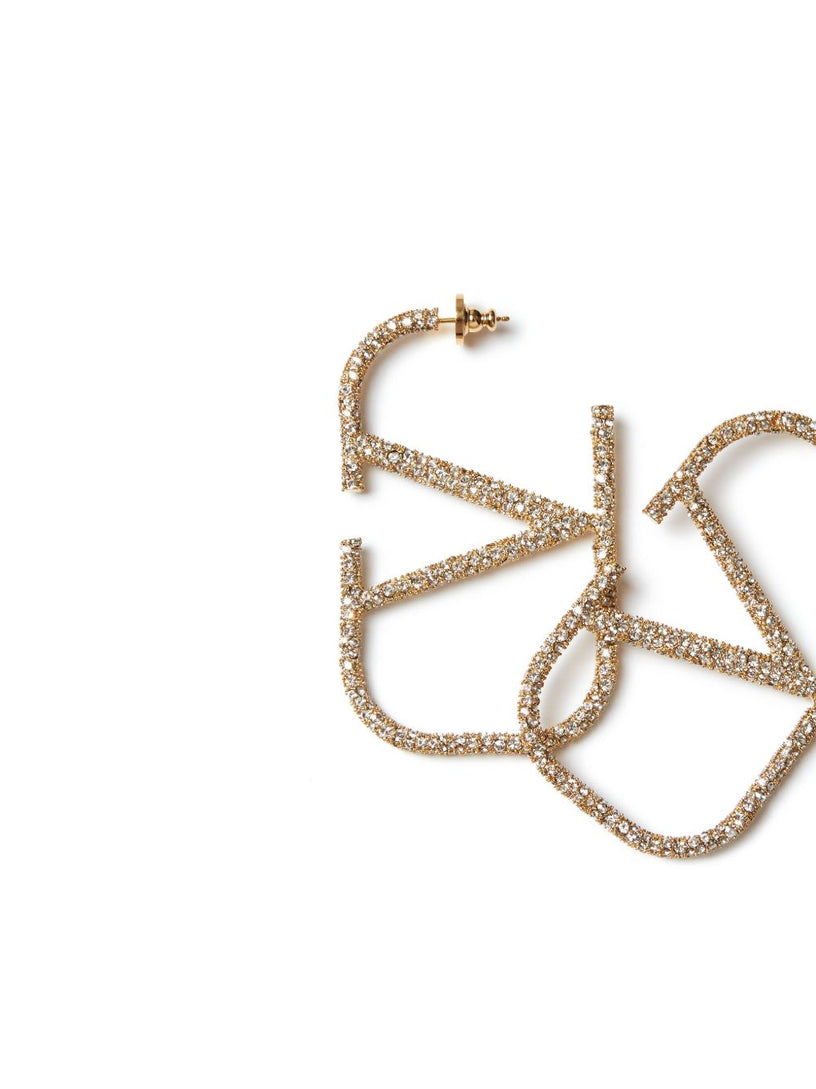 VLogo Signature earrings in metal and Swarovski® crystals