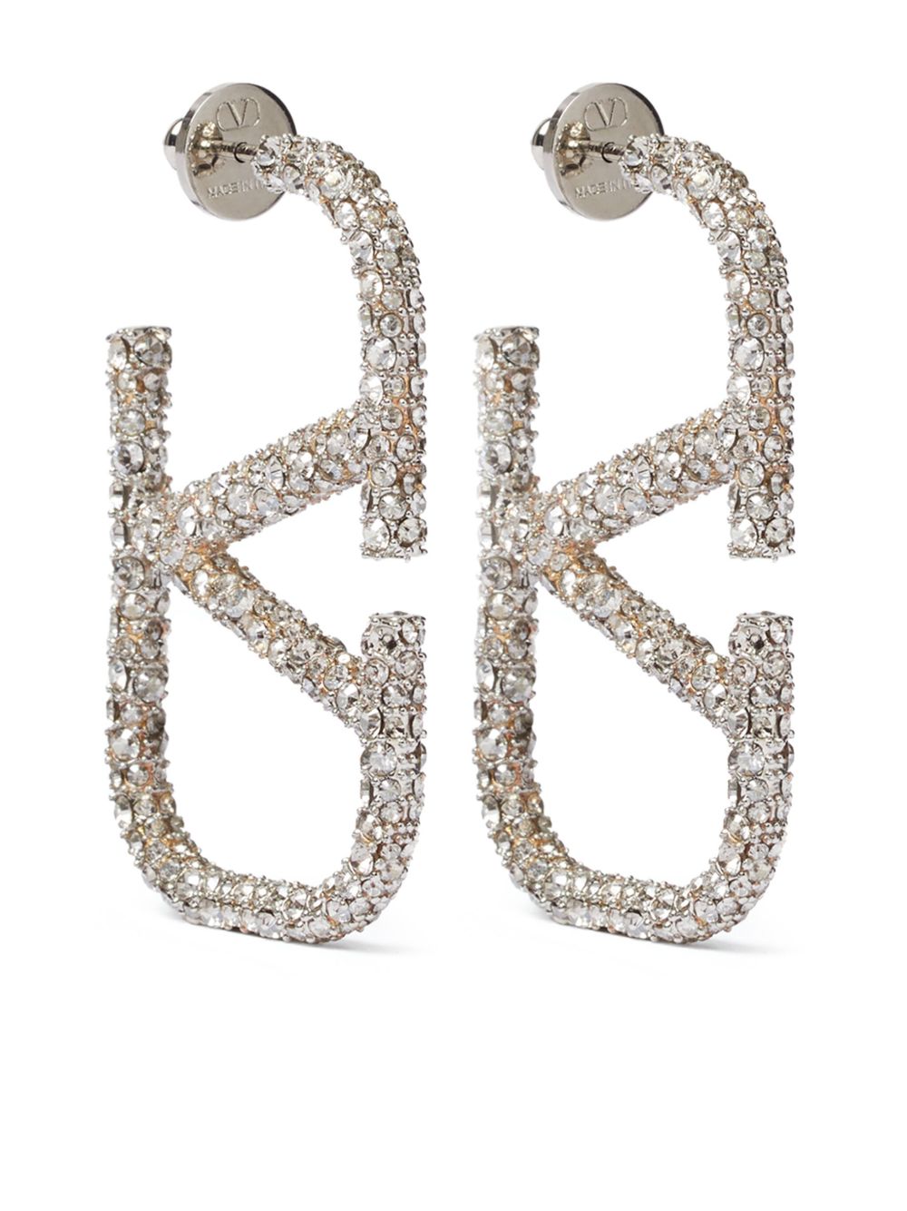 VLogo Signature earrings in metal and Swarovski® crystals