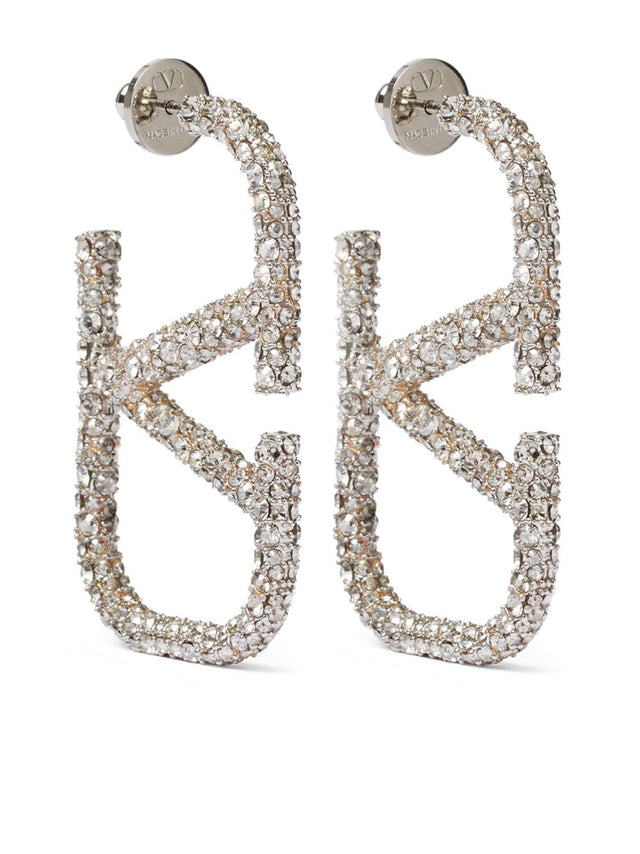 VLogo Signature earrings in metal and Swarovski® crystals