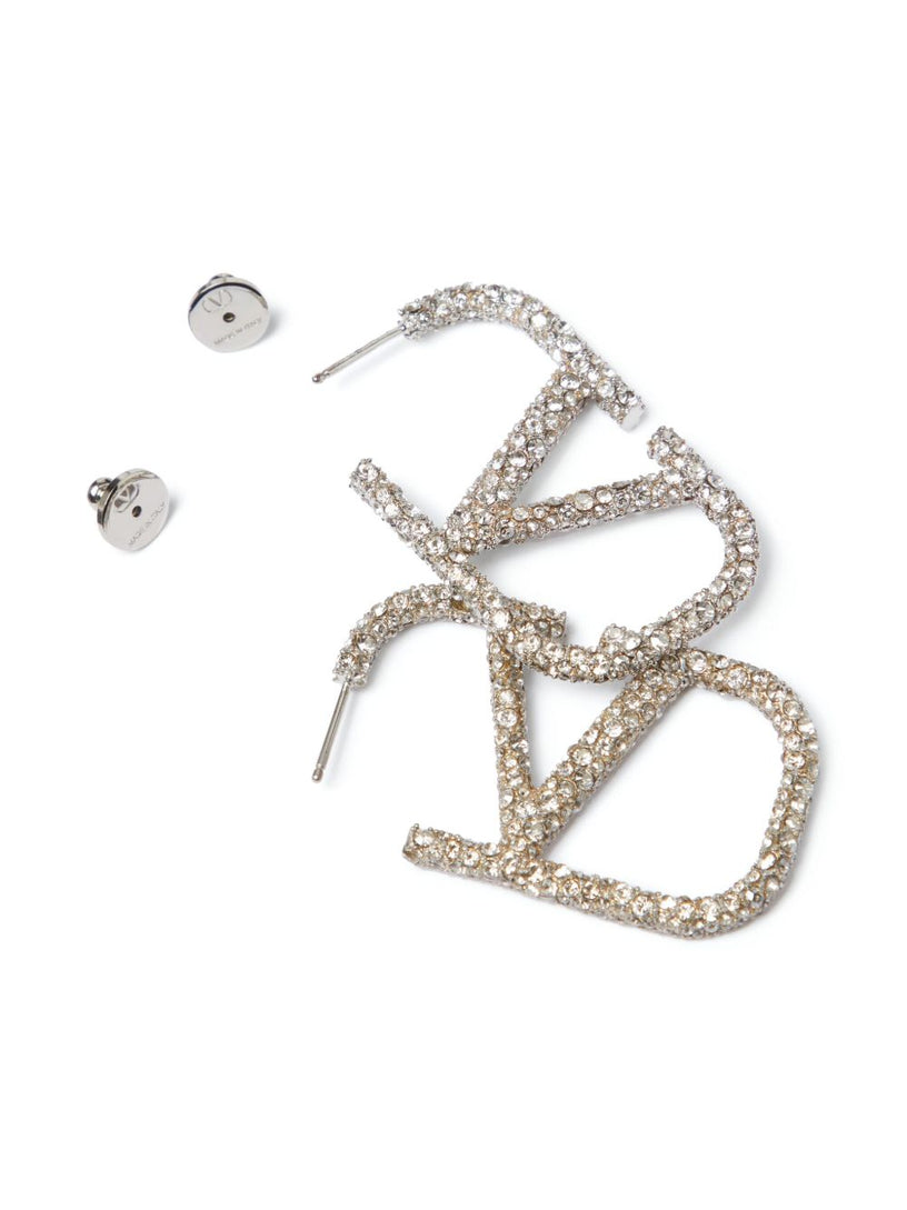 VLogo Signature earrings in metal and Swarovski® crystals