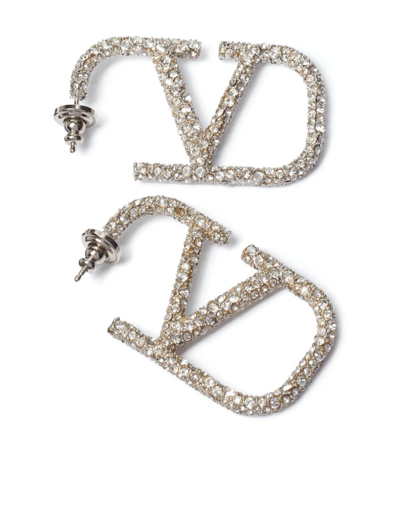 VLogo Signature earrings in metal and Swarovski® crystals