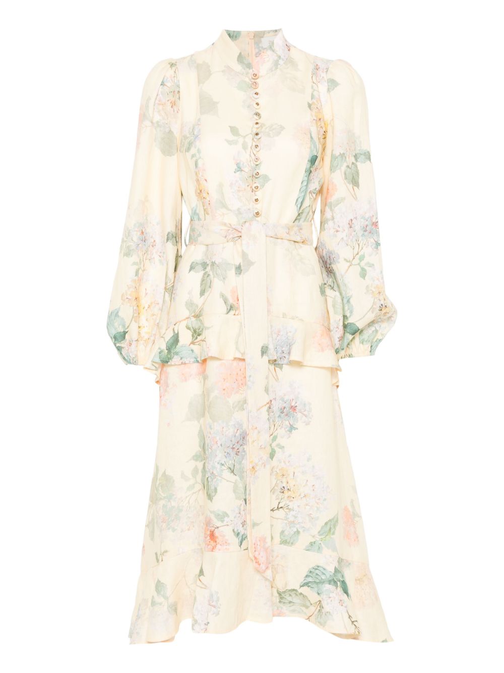Illuminate Peplum midi dress
