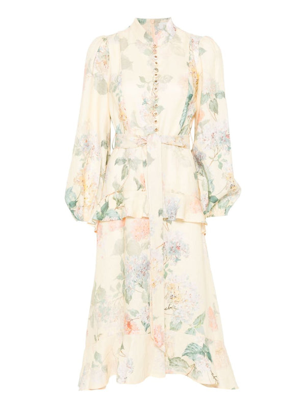 Illuminate Peplum midi dress ZIMMERMANN Giallo