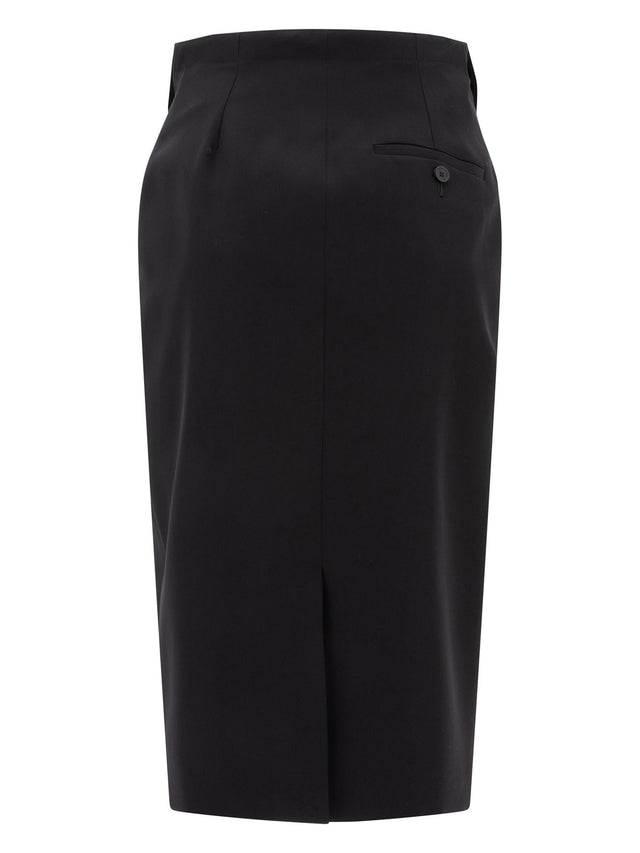 Wool mini skirt