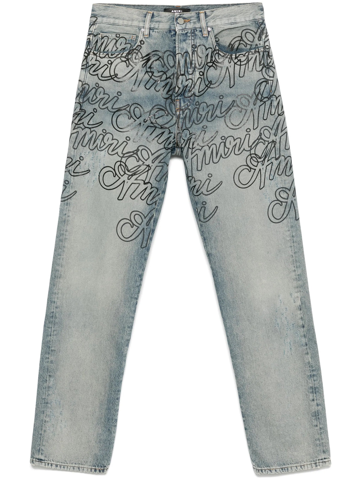 Jeans overlay Amiri script