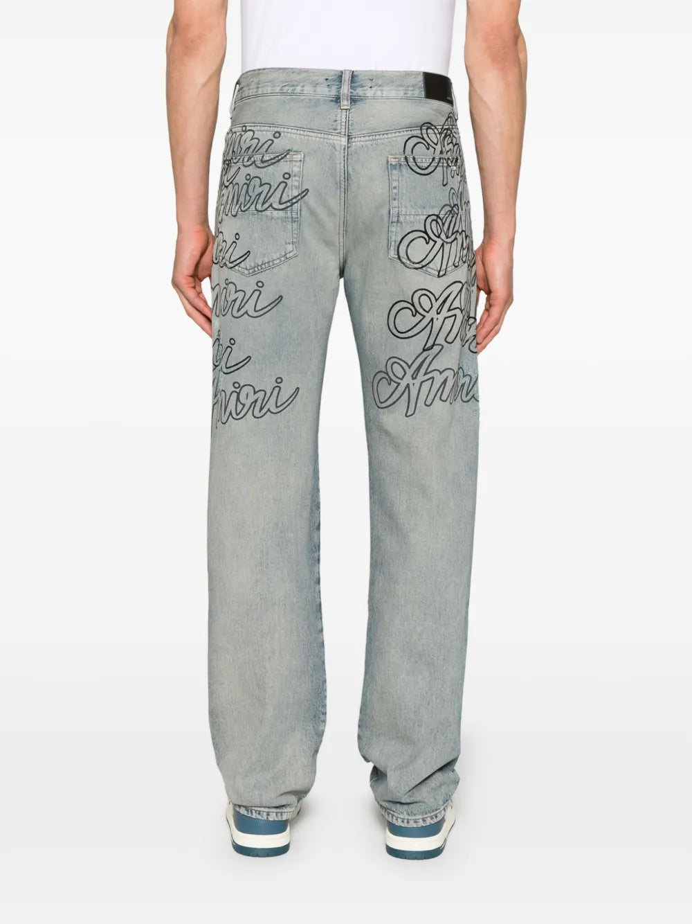 Jeans overlay Amiri script