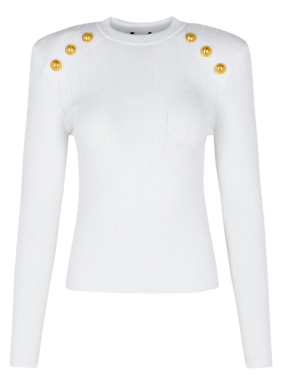 Knit jumper with button details