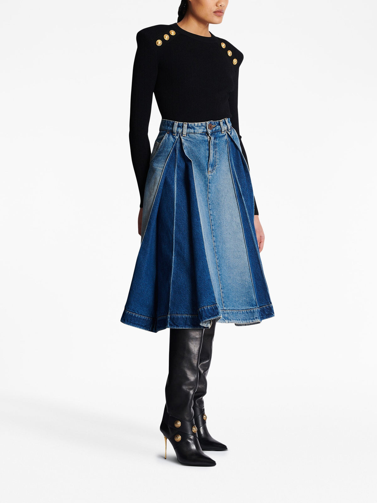 Knit jumper with button details