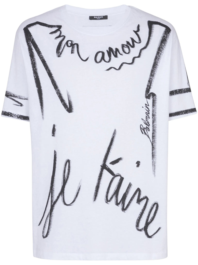T-shirt with “love letter” print