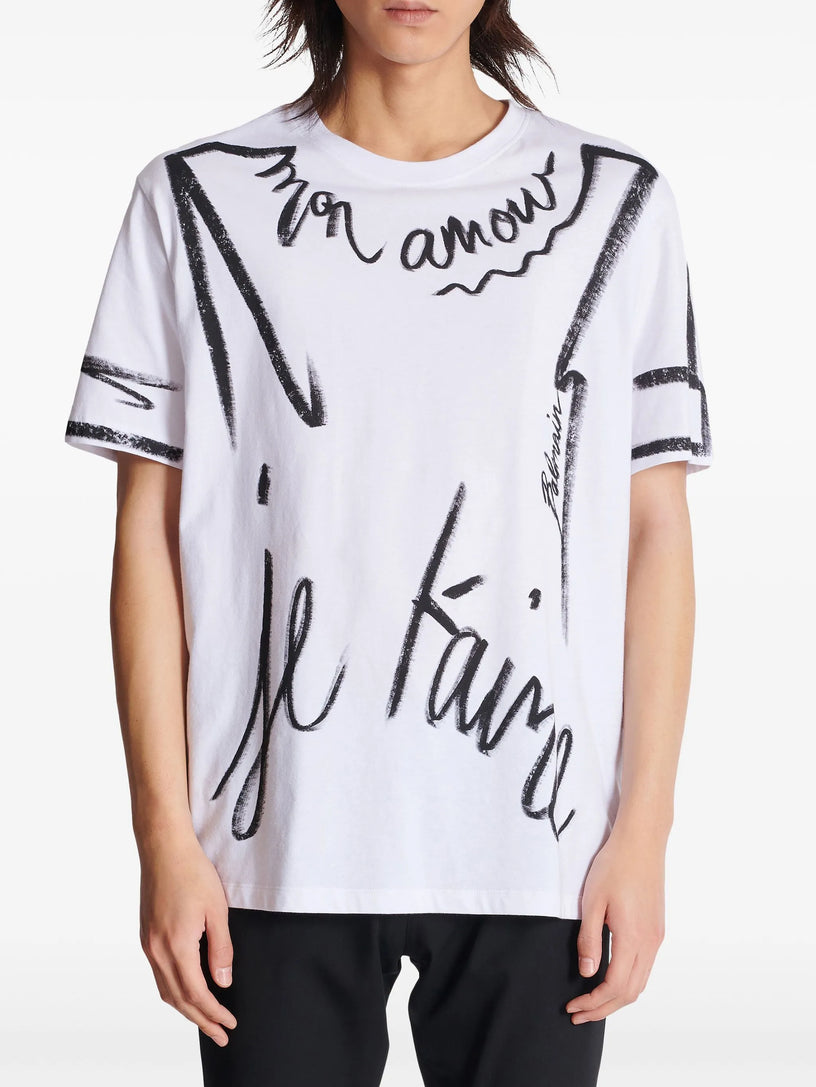 T-shirt with “love letter” print