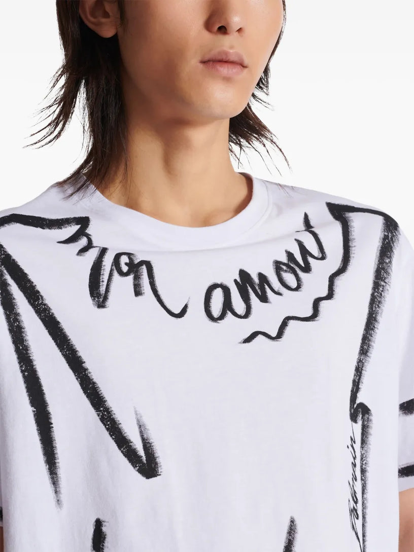 T-shirt with “love letter” print