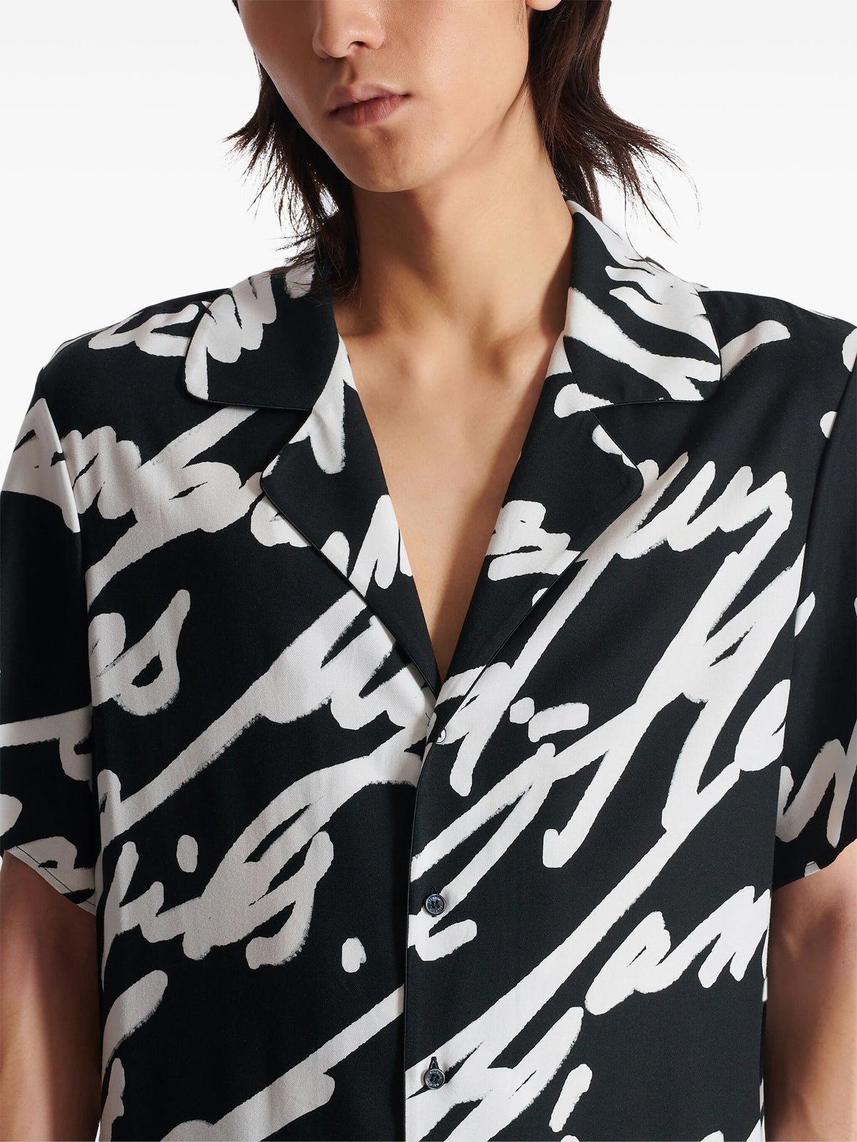 Twill pyjama shirt with "Love Letter" print