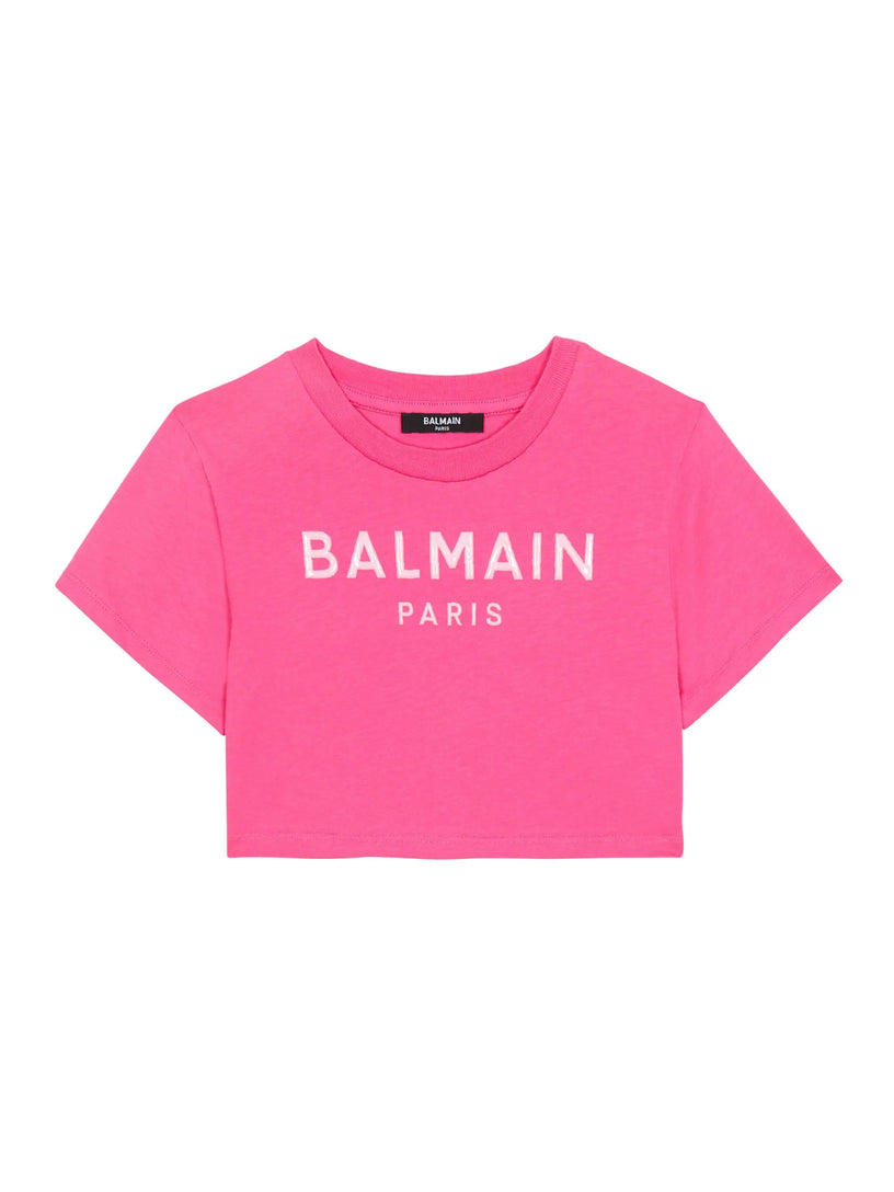 T-shirt with applied logo