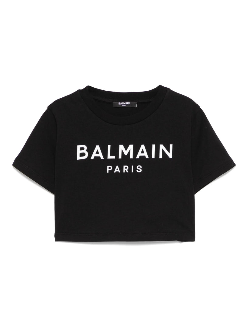 T-shirt with applied logo
