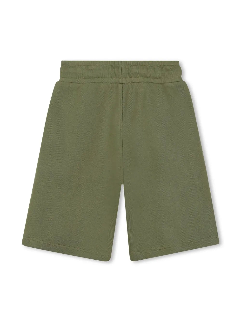 Regular fit fleece Bermuda shorts with printed logo