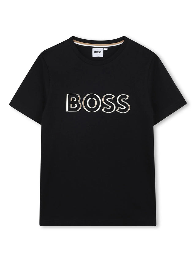 Jersey T-shirt with printed logo