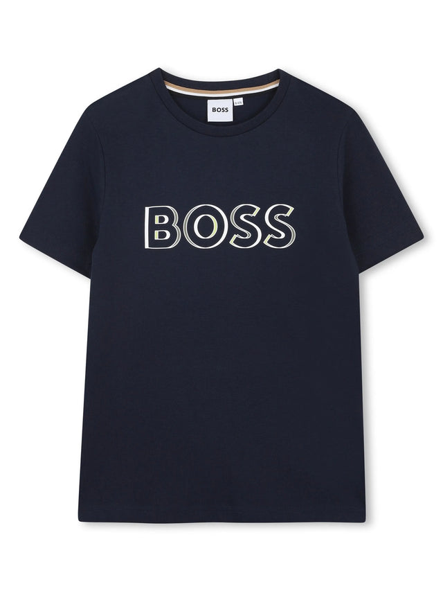 Jersey T-shirt with printed logo