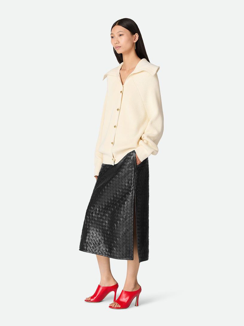 Ribbed cotton cardigan