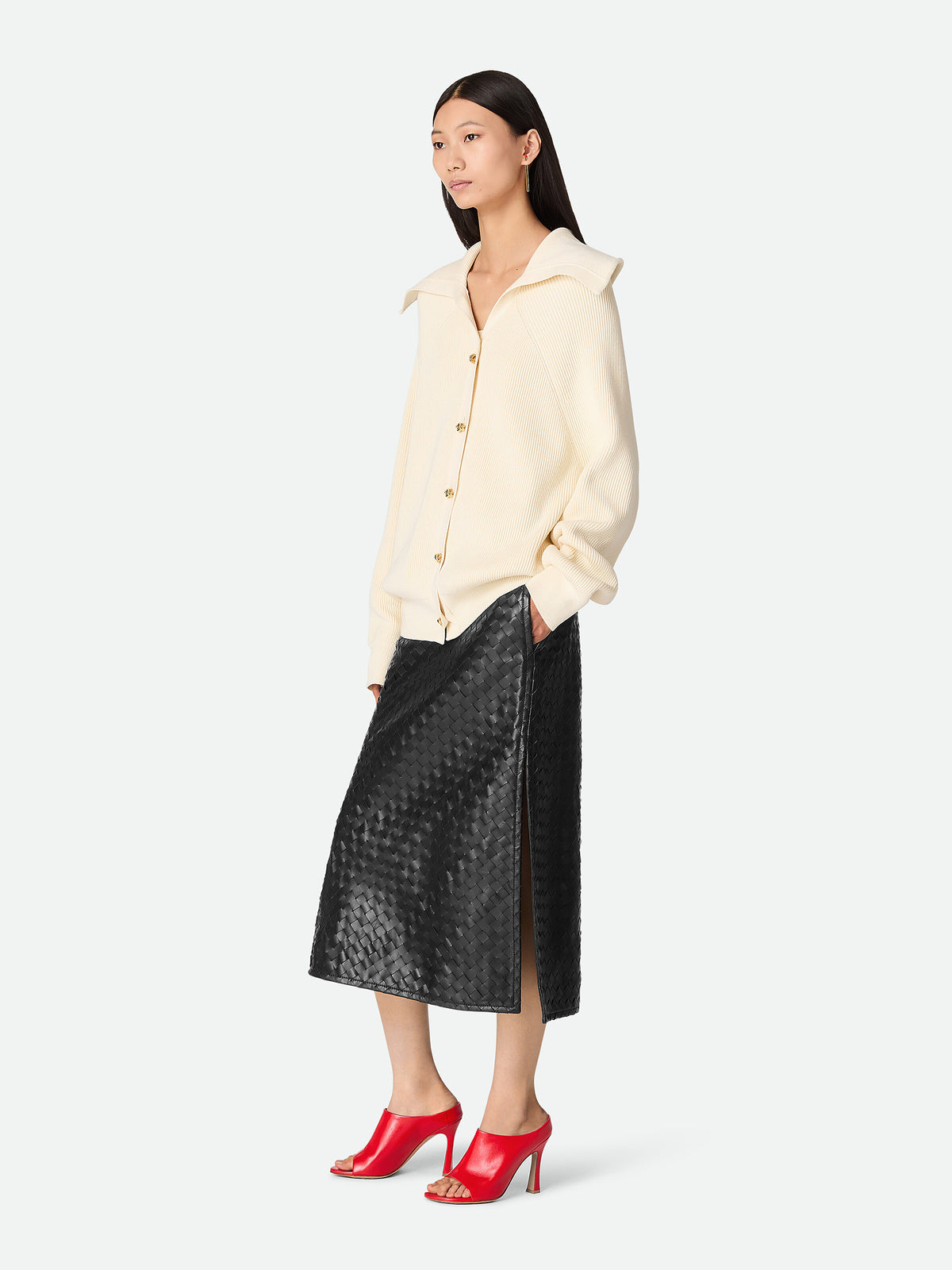 Ribbed cotton cardigan